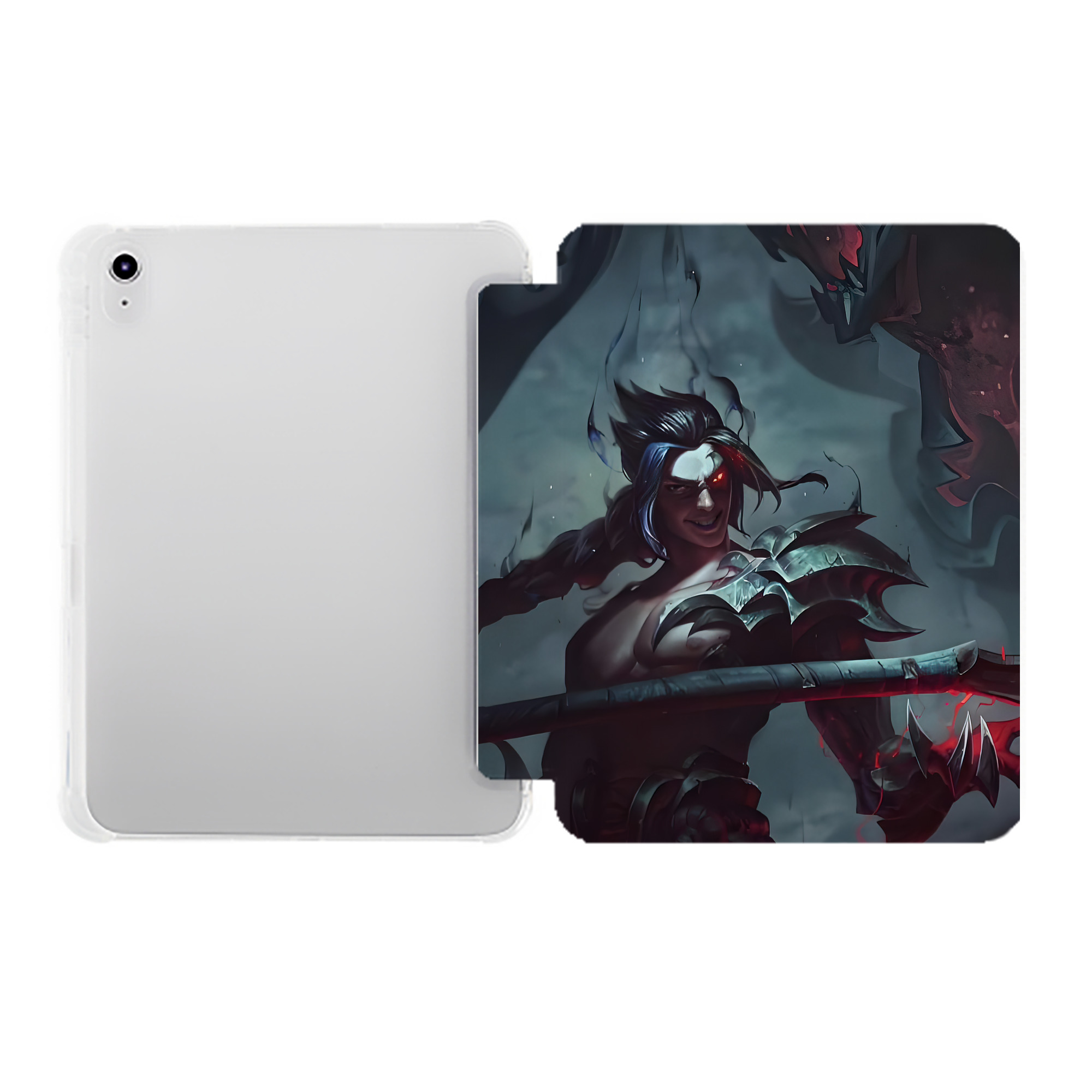 （画像用） リーグ・オブ・レジェンド League of Legends LOL IPad ケース ペン収納付き 三つ折りスタンド PUレザー×シリコン 対応機種9.5/10.5/10.9インチ